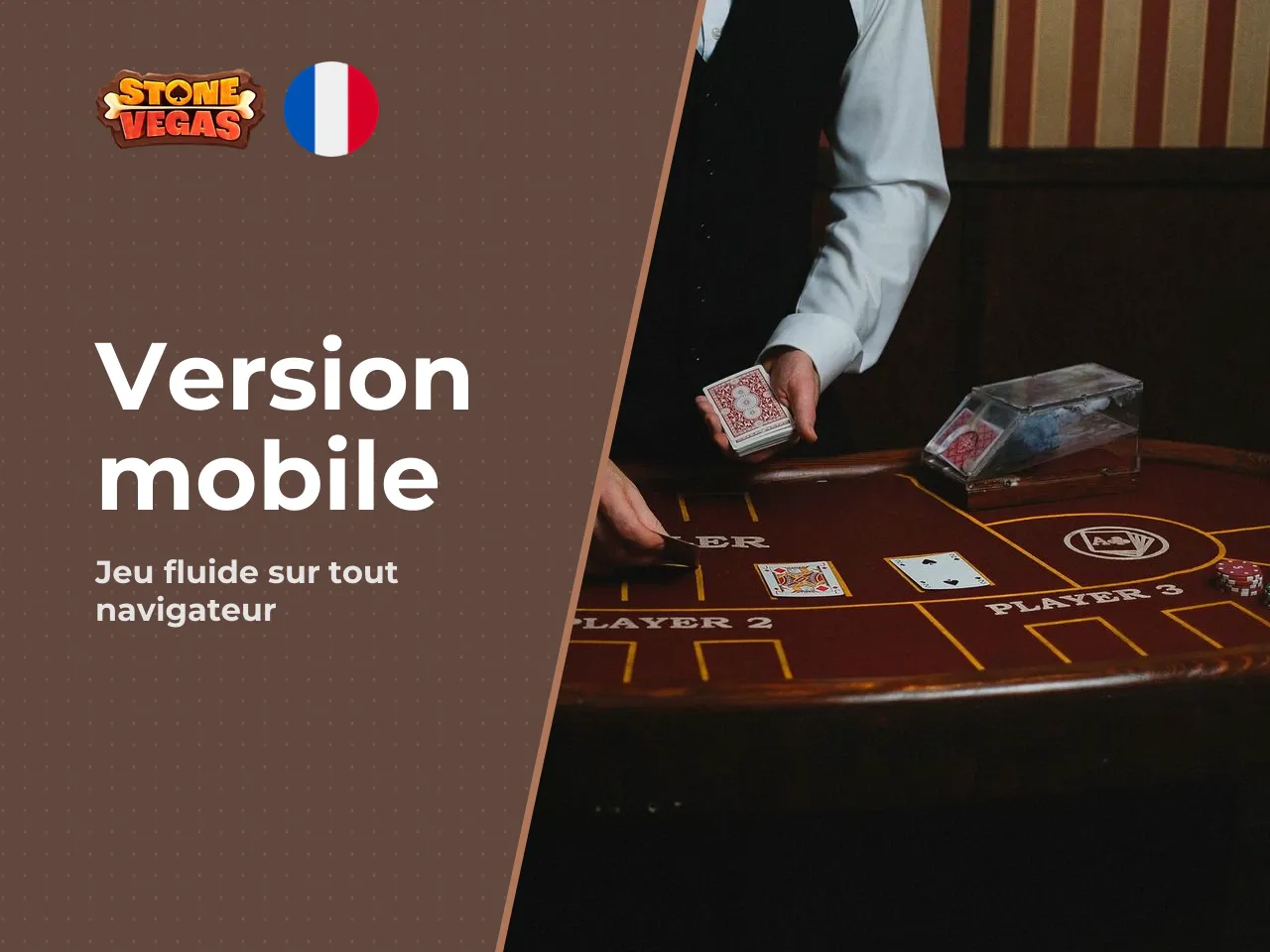 Version mobile de Stonevegas. Aucune application